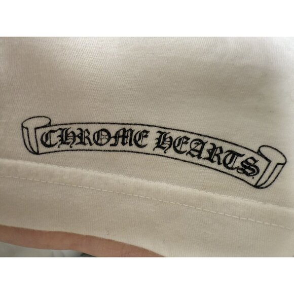 Chrome Hearts Long Sleeve Graphic Tee With Pocket Multicolor Floral Print White - Picture 4 of 14